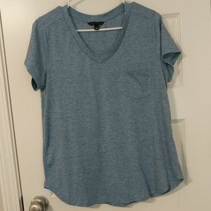 Blue v-neck t-shirt